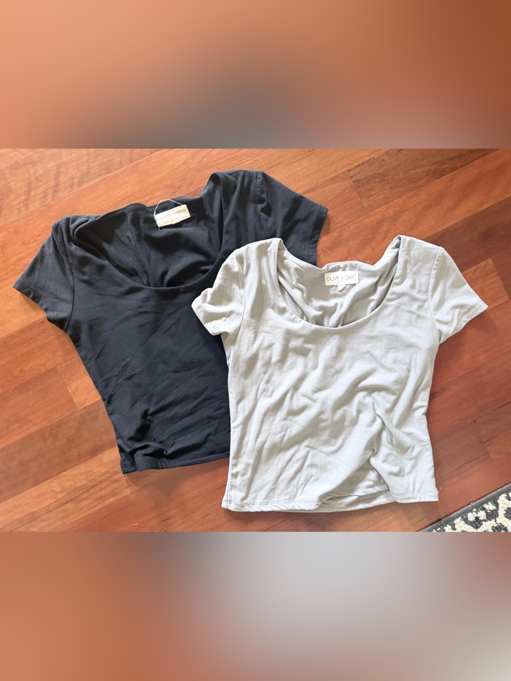 Olive & Oak Black & Light Gray tees